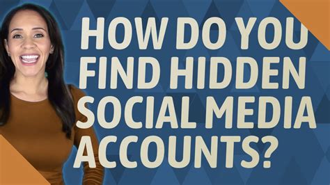 HootSuite will allow you to monitor all . . Find hidden social media accounts free